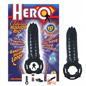 Vibrating Hero Penis Cock Ring and Clitoral Massager